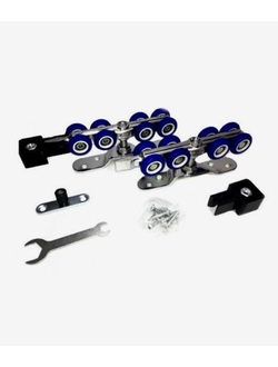 Ролики 4-Х колесные R3017 прорезиненный пластик для раздвижных дверей