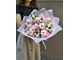 Воздушный букет из лизиантуса (эустомы), и стильных кустовых роз сильвер баблз. Доставка букетов