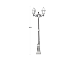 Садово-парковый светильник серии  Petersburg  2 (227см)