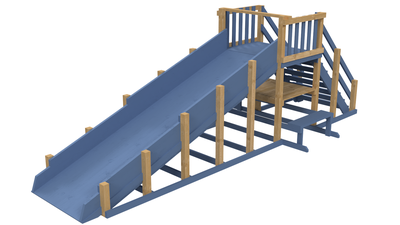 Зимняя деревянная заливная горка Выше Всех Ледянка 1 (масло)