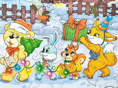 Фигурный пазл MAXI "Скоро Новый Год"