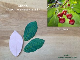 Молд «Лист черешни #1» (ELF_decor)