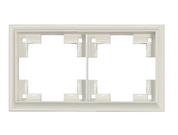 Рамка двойная классик, белый сатин Rikett - 35920 MW