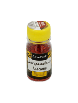 "Love2art" Декоративные блестки 0.2 мм 20 г цвет № 08 красный