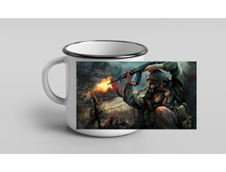 Кружка металлическая эмалированная Stalker/ Сталкер №6