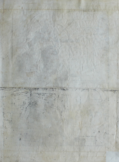 "Красноармеец" линогравюра 1950-е годы