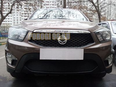 Защита радиатора Ssang Yong Actyon Sport 2012- black