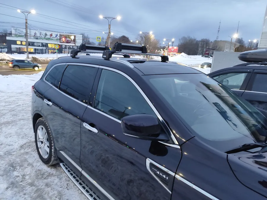 Renault Koleos + Багажная система LUX SCOUT-2+ Лыжные крепления inter