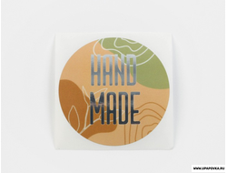 Наклейка «HAND MADE» метал. пленка 1 шт / 4 х 4 см