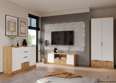 Ивис Комод КМ-002 Дуб Крафт золотой / Белый