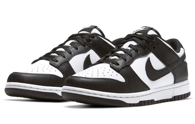Заказать с официального сайта кожаные Кроссовки Nike Dunk Low Panda Black White женские DD1503-101