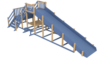 Зимняя деревянная заливная горка Выше Всех Ледянка 2