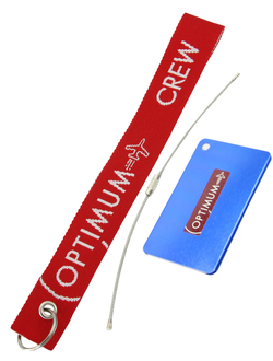 Дорожная бирка для багажа - брелок из металла Optimum RBF, синяя