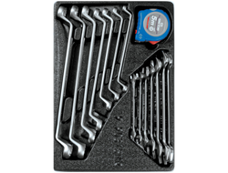 Набор накидных и рожковых ключей, рулетка, ложемент, 15 предметов KING TONY 9-90315MR