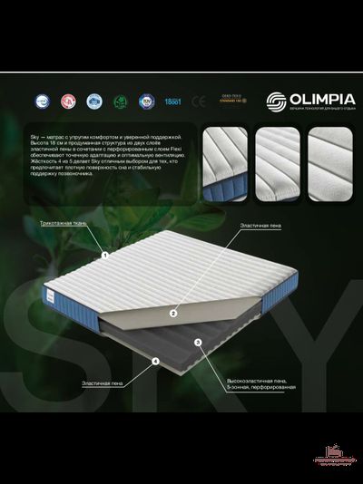 матрас Sky Olimpia (Скай Олимпия), Турция  / выше среднего// 18 см