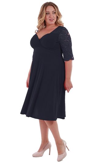 Женская одежда - Вечернее, нарядное платье Арт. 1111401 (Цвет черный) Размеры 52-76