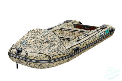 Лодка ПВХ Gladiator Active C400AL Camo с алюминиевым полом