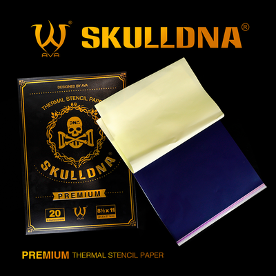 Трансферная бумага для термо перевода AVA SKULLDNA Premium Thermal Stencil Paper, 20 листов
