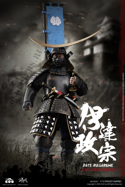 Самурай Датэ Масамунэ, фигурка 1/12 PALM EMPIRES DATE MASAMUNE (EXCLUSIVE EDITION) (PE007) COOMODEL