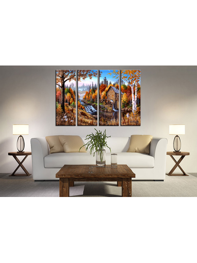 Модульная картина &quot;Домик в глуши&quot;