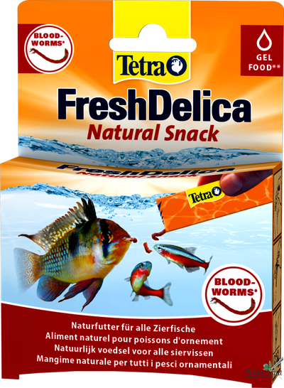 Tetra FreshDelica Bloodworms Rot Muckenlarven (желе мотыль), упаковка 6г (2х3г)