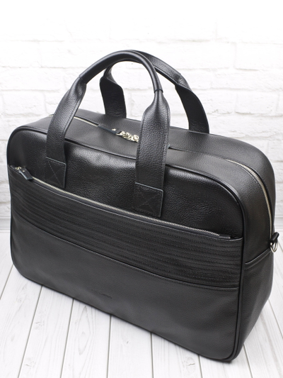 Кожаная дорожная сумка Frentano Premium black (арт. 
4041-51)