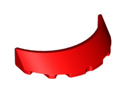 Windscreen 3 x 6 x 1 Curved, Red (62360 / 6167935 / 6286218)