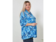 Женская летняя Туника-рубашка БОЛЬШОГО размера арт. 818 (цвет синий) 60-76