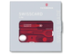 Швейцарская карточка VICTORINOX SwissCard Lite, 13 функций, полупрозрачная красная 0.7300.T