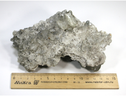 Кальцит, включения других минералов, Белореченское месторождение, Адыгея, Северный Кавказ, Россия (155*90*60 мм, вес: 400 г) №23847