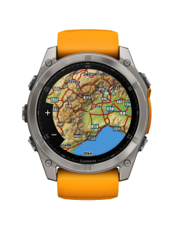 Часы Garmin Fenix 8 -51mm Sapphire Titan Spark Orange / Graphite