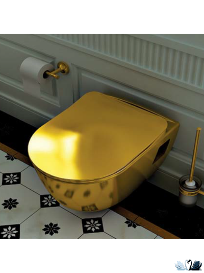 Чаша унитаза подвесная CREAVIT Terra TP325-11CB00E-AK00, золотой