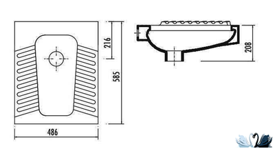 чаша Генуя керамическая Creavit TP570 схема