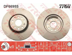 Диск тормозной передний