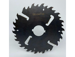 Пила дисковая Ø350 х 75 (2KH 14*7) х 3,8/2,5 Z = (18 + 18) + 4 WoodTec для многопила "Акула", "Миг", "Триумф", от
