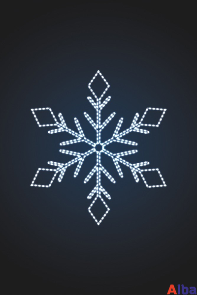 Световое панно Снежинка - 6 2,5 м