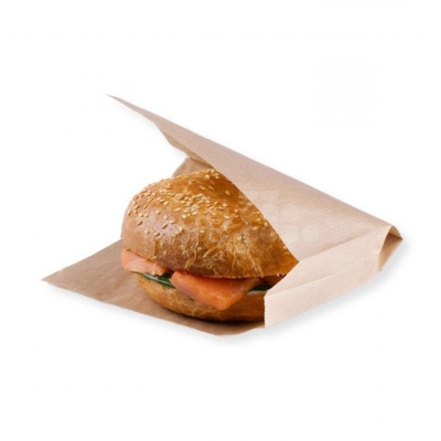 Бумажный уголок/карман/пакет для бургера (100 шт., крафт), 155*170мм