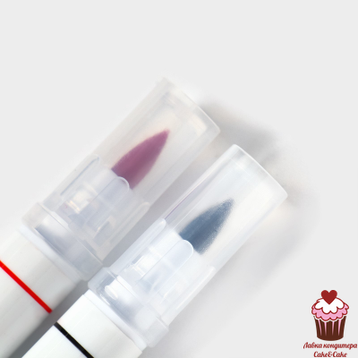 Набор фломастеров пищевых двусторонних 2шт, черный и красный