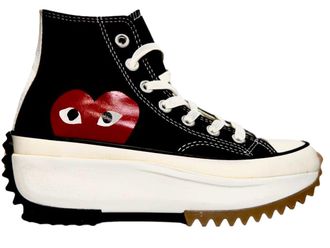 Кеды Converse Play Comme Des Garçons на платформе черные