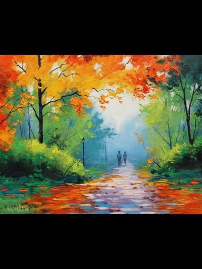 Купить греющую картину с фото репродукции Золотая осень