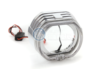 Бленда (маска) для линз 3.0 дюйма, F-Style с кольцом CREE (белый) 2 режима, 1шт