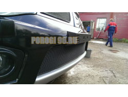 Защита радиатора Mitsubishi L200 2010-2013/Mitsubishi Pajero Sport 2008-2013 black низ PREMIUM