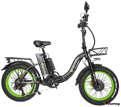 Электровелосипед Syccyba H2 (F11) DUAL 20AH зеленый