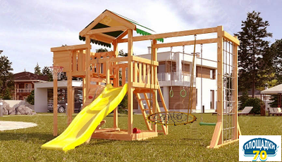 Детская площадка Савушка Мастер 4 + качели-гнездо