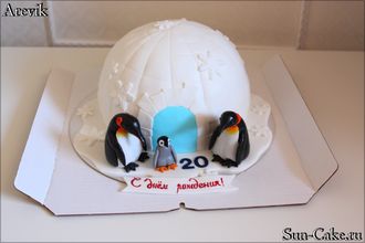 Торт с пингвинами (3 кг.)