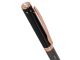 Ручка подарочная шариковая GALANT "FACTURA", корпус черный/оружейный металл, детали розовое золото, узел 0,7 мм, синяя, 143513