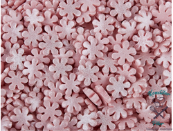 Посыпка "Снежинки перламутровые розовые", 50 гр