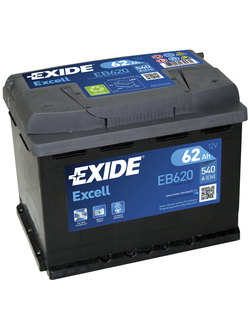 АККУМУЛЯТОР АВТОМОБИЛЬНЫЙ EXIDE EXCELL EB620 R+ 62Ah 540А (En)