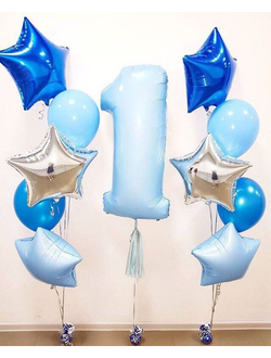 Композиция "Один годик" голубой