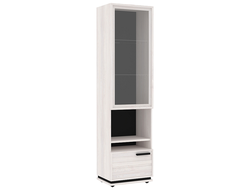 Гостиная NATURE (НАТУРА) - NATURE 13 Шкаф для посуды Ясень Анкор светлый-Черный